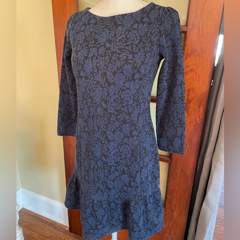 Loft floral fit and flare dress